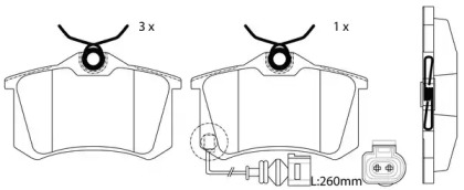 Комплект тормозных колодок (FIT: FP3260E)