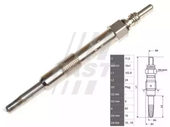 Свеча накаливания (FAST: FT82703)