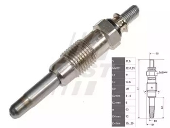 Свеча накаливания (FAST: FT82710)