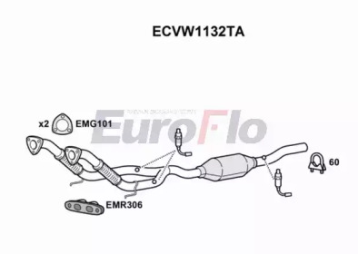 Катализатор (EuroFlo: ECAU1132TA)