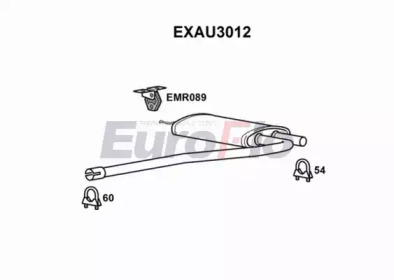 Амортизатор (EuroFlo: EXAU3012)