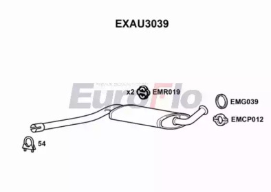 Амортизатор (EuroFlo: EXAU3039)