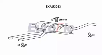 Амортизатор (EuroFlo: EXAU3053)