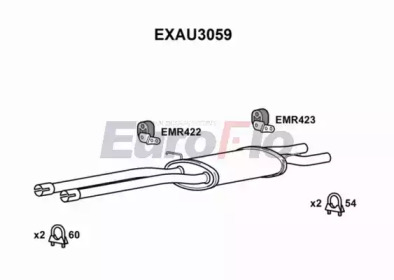 Амортизатор (EuroFlo: EXAU3059)