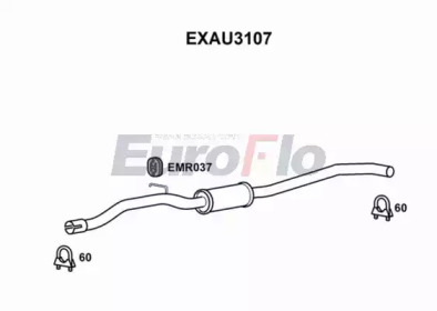 Амортизатор (EuroFlo: EXAU3107)