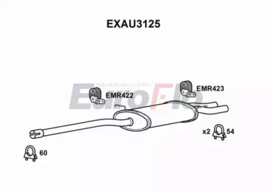 Амортизатор (EuroFlo: EXAU3125)