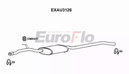 Амортизатор (EuroFlo: EXAU3126)