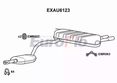 Амортизатор (EuroFlo: EXAU6123)