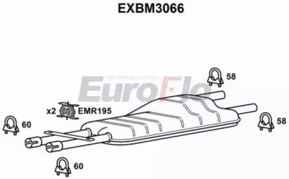 Амортизатор (EuroFlo: EXBM3066)