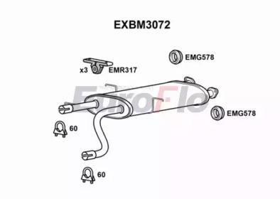 Амортизатор (EuroFlo: EXBM3072)