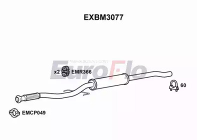 Амортизатор (EuroFlo: EXBM3077)