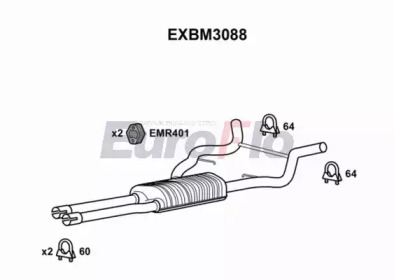 Амортизатор (EuroFlo: EXBM3088)