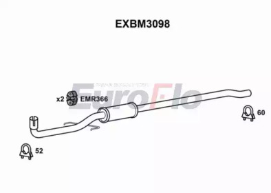 Амортизатор (EuroFlo: EXBM3098)