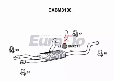 Амортизатор (EuroFlo: EXBM3106)