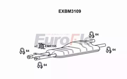 Амортизатор (EuroFlo: EXBM3109)