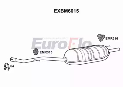 Амортизатор (EuroFlo: EXBM6015)