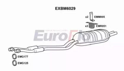 Амортизатор (EuroFlo: EXBM6029)