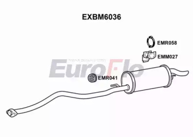 Амортизатор (EuroFlo: EXBM6036)