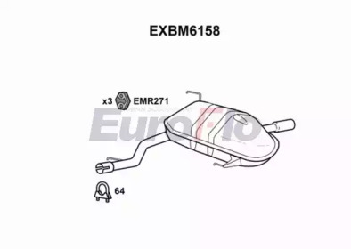 Амортизатор (EuroFlo: EXBM6158)