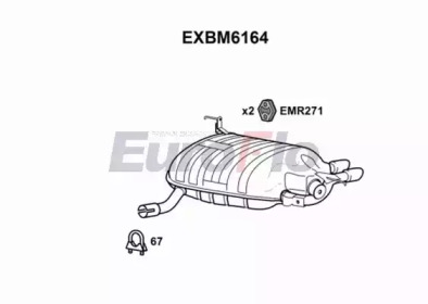 Амортизатор (EuroFlo: EXBM6164)