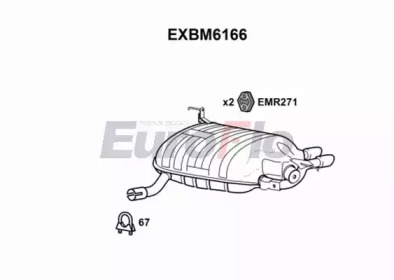 Амортизатор (EuroFlo: EXBM6166)