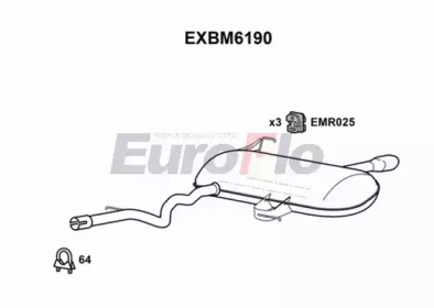 Амортизатор (EuroFlo: EXBM6190)