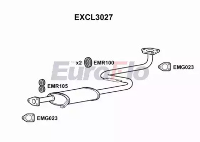 Амортизатор (EuroFlo: EXCL3027)