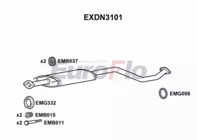 Амортизатор (EuroFlo: EXDN3101)