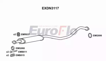 Амортизатор (EuroFlo: EXDN3117)