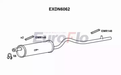 Амортизатор (EuroFlo: EXDN6062)