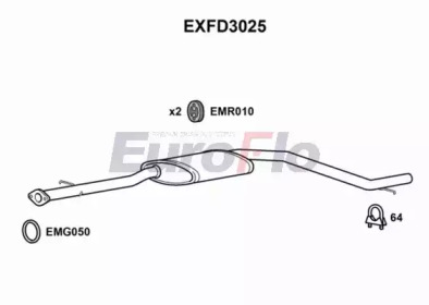 Амортизатор (EuroFlo: EXFD3025)