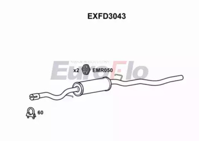 Амортизатор (EuroFlo: EXFD3043)