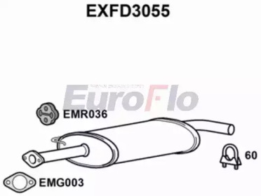 Амортизатор (EuroFlo: EXFD3055)