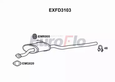 Амортизатор (EuroFlo: EXFD3103)