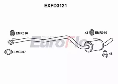 Амортизатор (EuroFlo: EXFD3121)