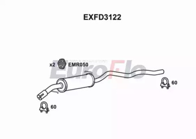 Амортизатор (EuroFlo: EXFD3122)