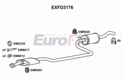 Амортизатор (EuroFlo: EXFD3176)