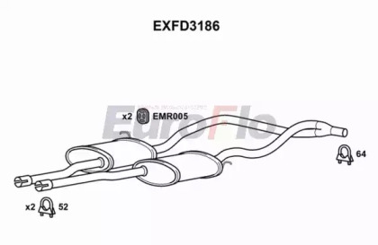 Амортизатор (EuroFlo: EXFD3186)