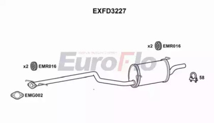 Амортизатор (EuroFlo: EXFD3227)