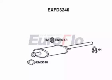 Амортизатор (EuroFlo: EXFD3240)