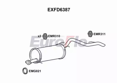 Амортизатор (EuroFlo: EXFD6387)