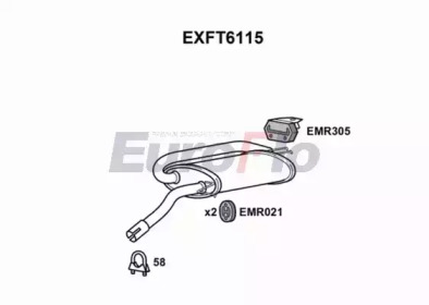 Амортизатор (EuroFlo: EXFT6115)