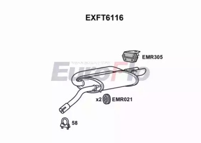 Амортизатор (EuroFlo: EXFT6116)