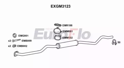 Амортизатор (EuroFlo: EXGM3123)