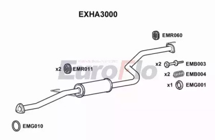 Амортизатор (EuroFlo: EXHA3000)