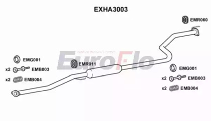 Амортизатор (EuroFlo: EXHA3003)