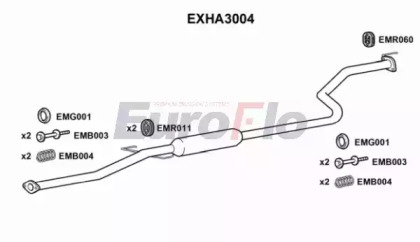 Амортизатор (EuroFlo: EXHA3004)