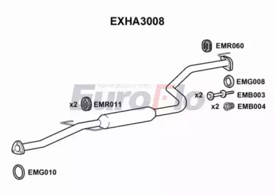 Амортизатор (EuroFlo: EXHA3008)