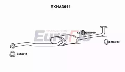 Амортизатор (EuroFlo: EXHA3011)