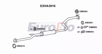 Амортизатор (EuroFlo: EXHA3016)